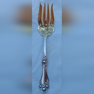 1909 Silverplate 'American Beauty Rose' Serving Fork
